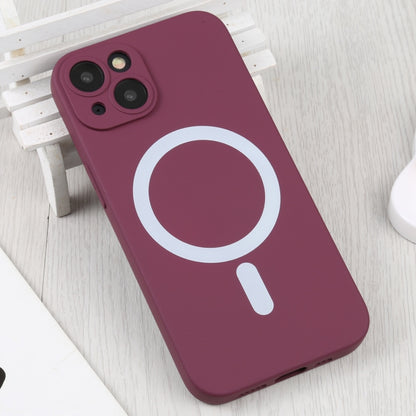 For iPhone 15 Liquid Silicone Magsafe Phone Case(Wine Red) - iPhone 15 Cases by PMC Jewellery | Online Shopping South Africa | PMC Jewellery