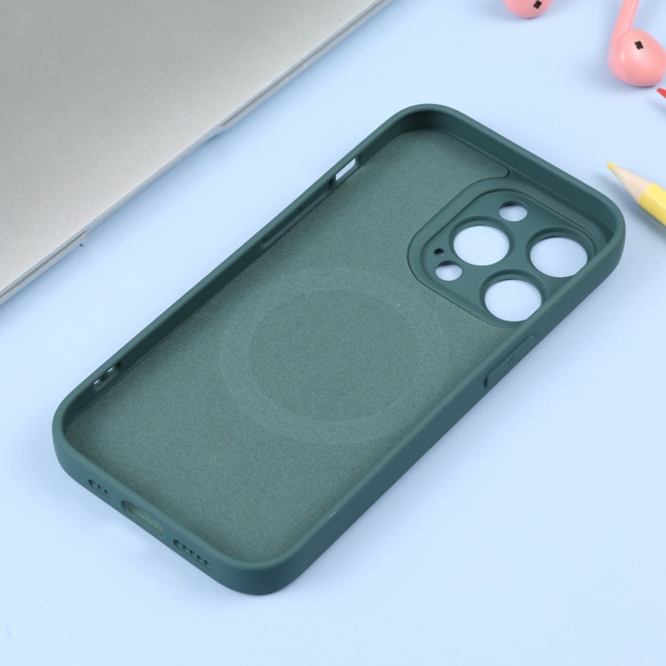 For iPhone 16 Pro Liquid Silicone Magsafe Phone Case(Dark Green) - iPhone 16 Pro Cases by PMC Jewellery | Online Shopping South Africa | PMC Jewellery | Buy Now Pay Later Mobicred