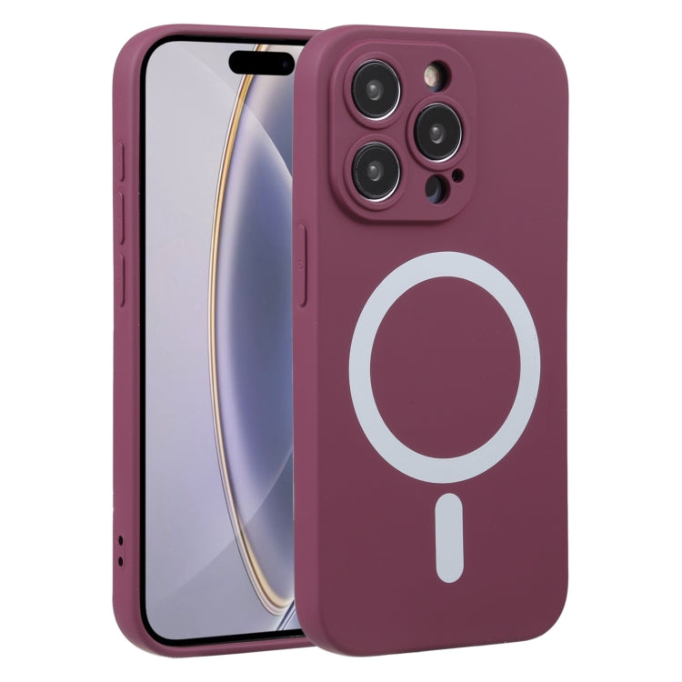 For iPhone 16 Pro Liquid Silicone Magsafe Phone Case(Wine Red) - iPhone 16 Pro Cases by PMC Jewellery | Online Shopping South Africa | PMC Jewellery | Buy Now Pay Later Mobicred