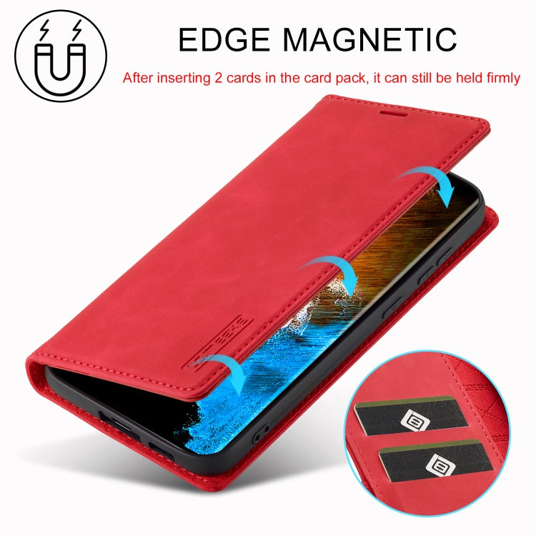 For Samsung Galaxy S24+ 5G LC.IMEEKE Strong Magnetism Microfiber Leather Phone Case(Red) - Galaxy S24+ 5G Cases by LC.IMEEKE | Online Shopping South Africa | PMC Jewellery | Buy Now Pay Later Mobicred