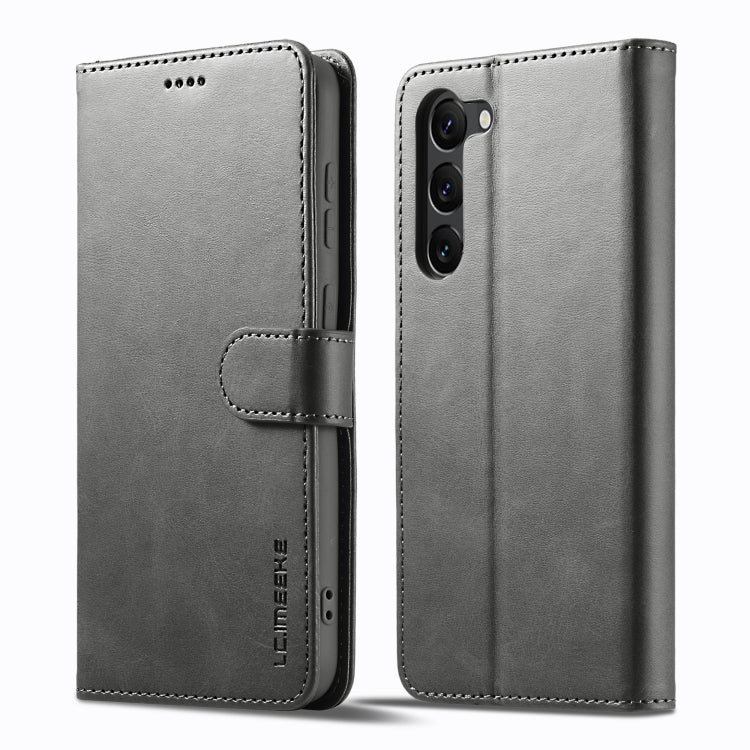 For Samsung Galaxy S24+ 5G LC.IMEEKE Calf Texture Leather Phone Case(Grey) - free shipping - PMC Jewellery - Order now!