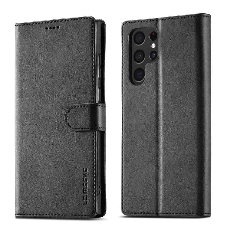 For Samsung Galaxy S24 Ultra 5G LC.IMEEKE Calf Texture Leather Phone Case(Black) - Galaxy S24 Ultra 5G Cases by LC.IMEEKE | Online Shopping South Africa | PMC Jewellery | Buy Now Pay Later Mobicred