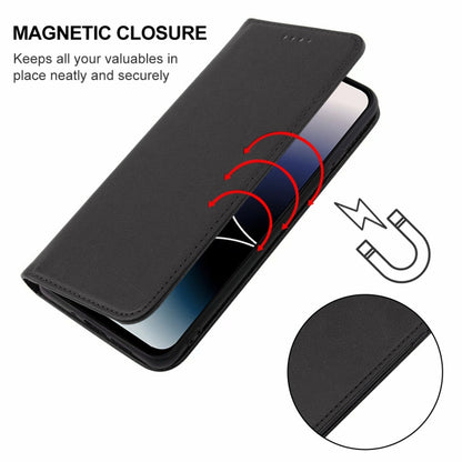 For Ulefone Note 16 Pro Magnetic Closure Leather Phone Case(Black) - Ulefone Cases by PMC Jewellery | Online Shopping South Africa | PMC Jewellery | Buy Now Pay Later Mobicred