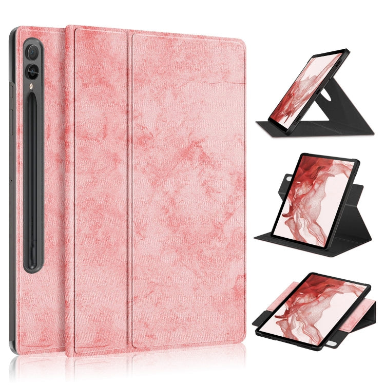 For Samsung Galaxy Tab S9 360 Rotation Stand Smart Leather Tablet Case(Pink) - Galaxy Tab S9 Cases by PMC Jewellery | Online Shopping South Africa | PMC Jewellery | Buy Now Pay Later Mobicred