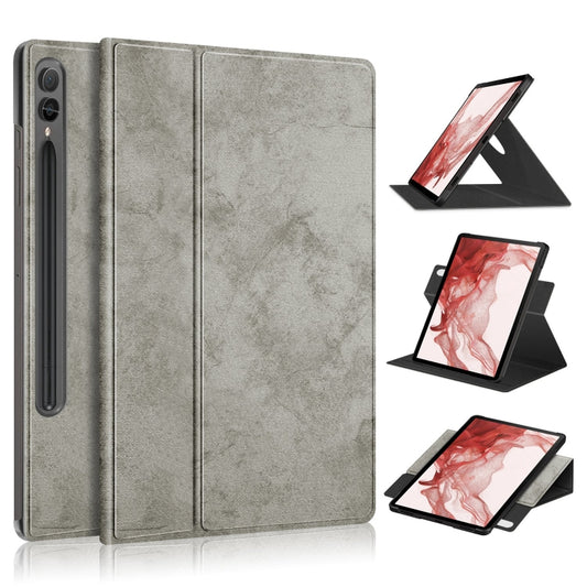 For Samsung Galaxy Tab S9+ 360 Rotation Stand Smart Leather Tablet Case(Grey) - Galaxy Tab S9+ Cases by PMC Jewellery | Online Shopping South Africa | PMC Jewellery | Buy Now Pay Later Mobicred