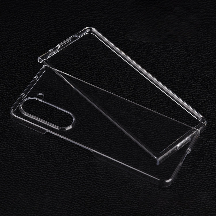 For Samsung Galaxy Z Fold5 Transparent PC Flip Phone Case - Galaxy Z Fold5 Cases by PMC Jewellery | Online Shopping South Africa | PMC Jewellery