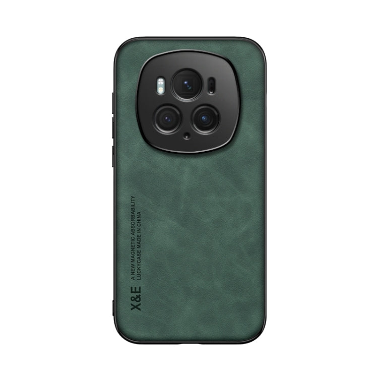 For Honor Magic6 Pro Skin Feel Magnetic Leather Back Phone Case(Green) - Honor Cases by PMC Jewellery | Online Shopping South Africa | PMC Jewellery