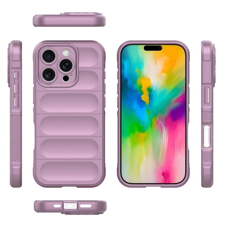 For iPhone 16 Pro Magic Shield TPU + Flannel Phone Case(Purple) - iPhone 16 Pro Cases by PMC Jewellery | Online Shopping South Africa | PMC Jewellery | Buy Now Pay Later Mobicred