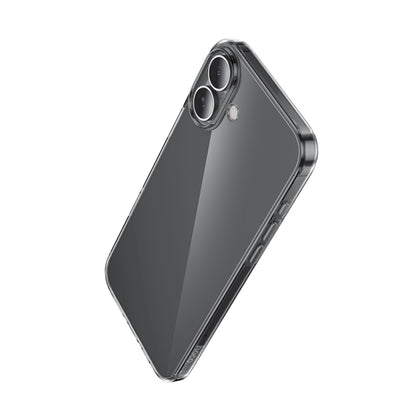 For iPhone 16 hoco Light Series Soft TPU Phone Case(Transparent Black) - iPhone 16 Cases by hoco | Online Shopping South Africa | PMC Jewellery | Buy Now Pay Later Mobicred