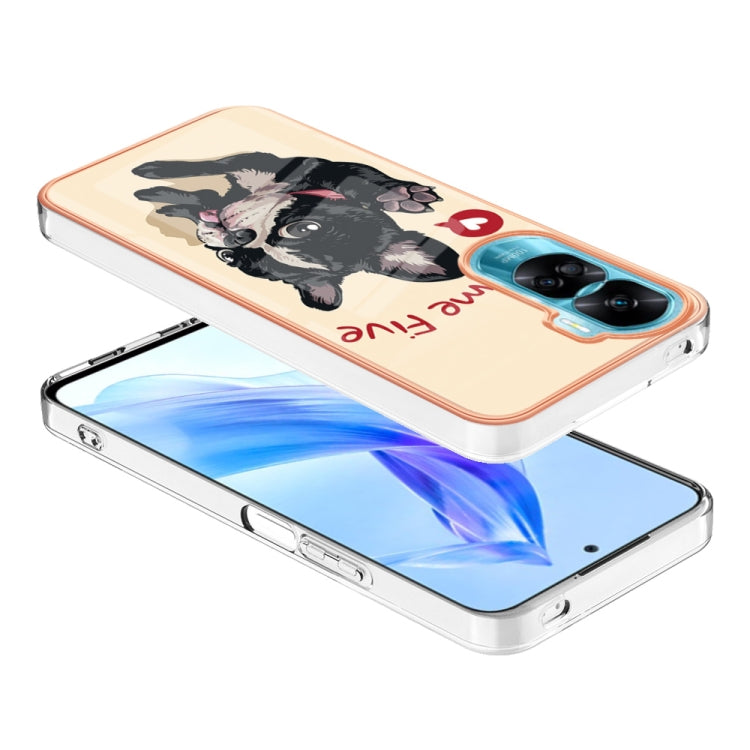 For Honor 90 Lite 5G Electroplating Marble Dual-side IMD Phone Case(Lucky Dog) - Honor Cases by PMC Jewellery | Online Shopping South Africa | PMC Jewellery | Buy Now Pay Later Mobicred