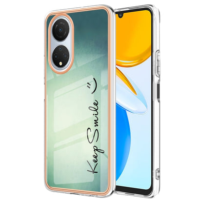 For Honor X7 Electroplating Marble Dual-side IMD Phone Case(Smile) - Honor Cases by PMC Jewellery | Online Shopping South Africa | PMC Jewellery | Buy Now Pay Later Mobicred