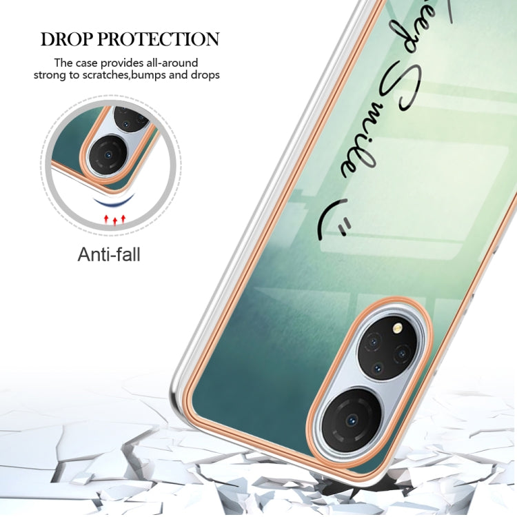 For Honor X7 Electroplating Marble Dual-side IMD Phone Case(Smile) - Honor Cases by PMC Jewellery | Online Shopping South Africa | PMC Jewellery | Buy Now Pay Later Mobicred