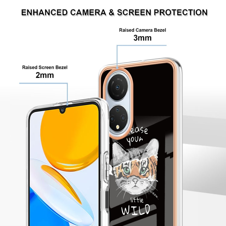 For Honor X7 Electroplating Marble Dual-side IMD Phone Case(Natural Growth) - Honor Cases by PMC TechLife | Online Shopping South Africa | PMC TechLife | Buy Now Pay Later Mobicred