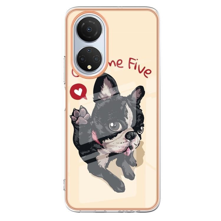 For Honor X7 Electroplating Marble Dual-side IMD Phone Case(Lucky Dog) - Honor Cases by PMC Jewellery | Online Shopping South Africa | PMC Jewellery | Buy Now Pay Later Mobicred