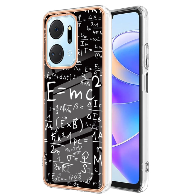 For Honor X7a Electroplating Marble Dual-side IMD Phone Case(Equation) - Honor Cases by PMC Jewellery | Online Shopping South Africa | PMC Jewellery | Buy Now Pay Later Mobicred