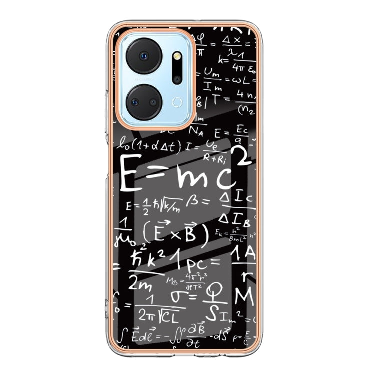 For Honor X7a Electroplating Marble Dual-side IMD Phone Case(Equation) - Honor Cases by PMC TechLife | Online Shopping South Africa | PMC TechLife | Buy Now Pay Later Mobicred
