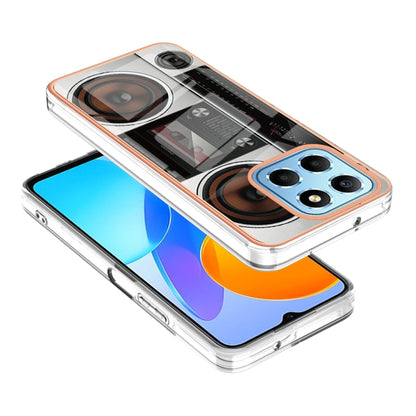 For Honor X8 5G / X6 4G Electroplating Marble Dual-side IMD Phone Case(Retro Radio) - Honor Cases by PMC Jewellery | Online Shopping South Africa | PMC Jewellery | Buy Now Pay Later Mobicred