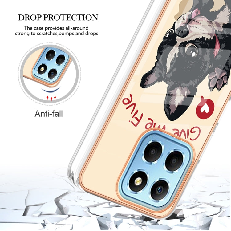 For Honor X8 5G / X6 4G Electroplating Marble Dual-side IMD Phone Case(Lucky Dog) - Honor Cases by PMC Jewellery | Online Shopping South Africa | PMC Jewellery | Buy Now Pay Later Mobicred