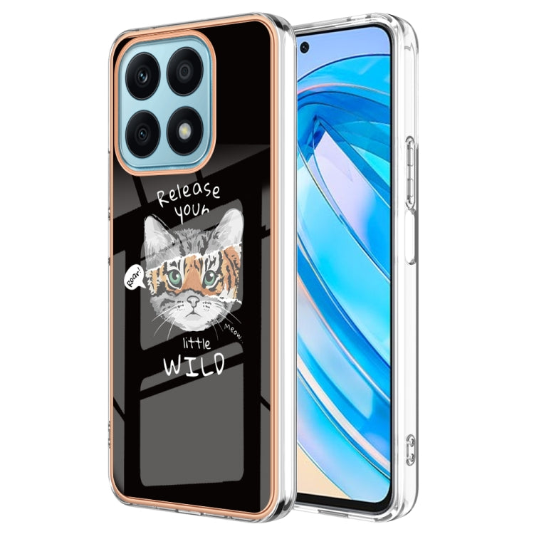 For Honor X8a Electroplating Marble Dual-side IMD Phone Case(Natural Growth) - Honor Cases by PMC Jewellery | Online Shopping South Africa | PMC Jewellery | Buy Now Pay Later Mobicred