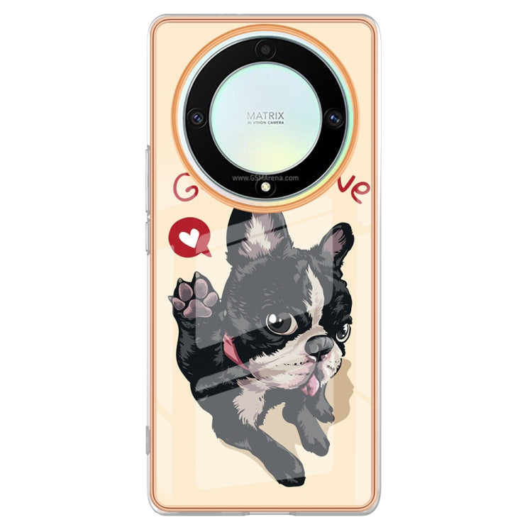 For Honor X9a / Magic5 Lite Electroplating Marble Dual-side IMD Phone Case(Lucky Dog) - Honor Cases by PMC TechLife | Online Shopping South Africa | PMC TechLife | Buy Now Pay Later Mobicred