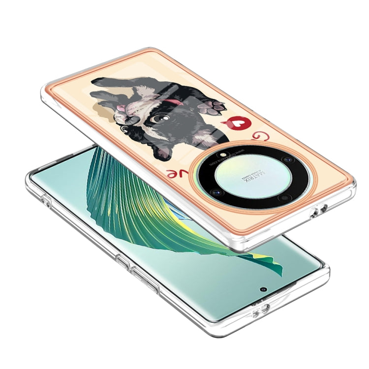 For Honor X9a / Magic5 Lite Electroplating Marble Dual-side IMD Phone Case(Lucky Dog) - Honor Cases by PMC TechLife | Online Shopping South Africa | PMC TechLife | Buy Now Pay Later Mobicred