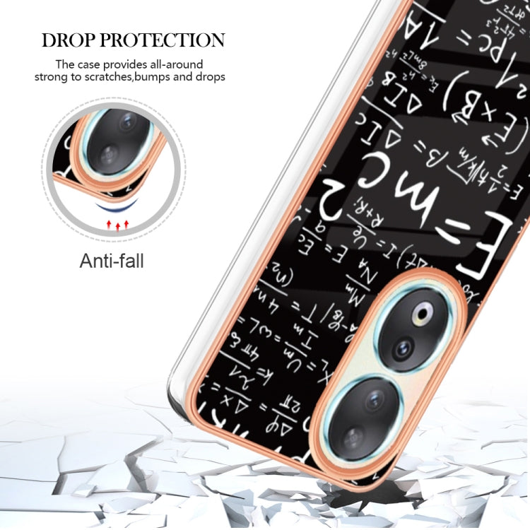 For Honor 90 5G Electroplating Marble Dual-side IMD Phone Case(Equation) - Honor Cases by PMC TechLife | Online Shopping South Africa | PMC TechLife | Buy Now Pay Later Mobicred