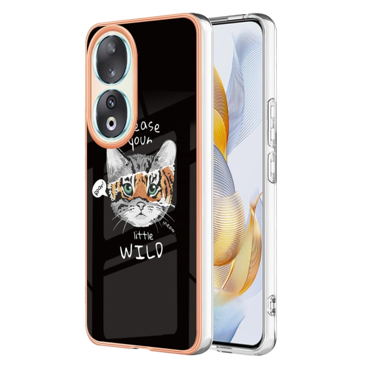 For Honor 90 5G Electroplating Marble Dual-side IMD Phone Case(Natural Growth) - Honor Cases by PMC TechLife | Online Shopping South Africa | PMC TechLife | Buy Now Pay Later Mobicred