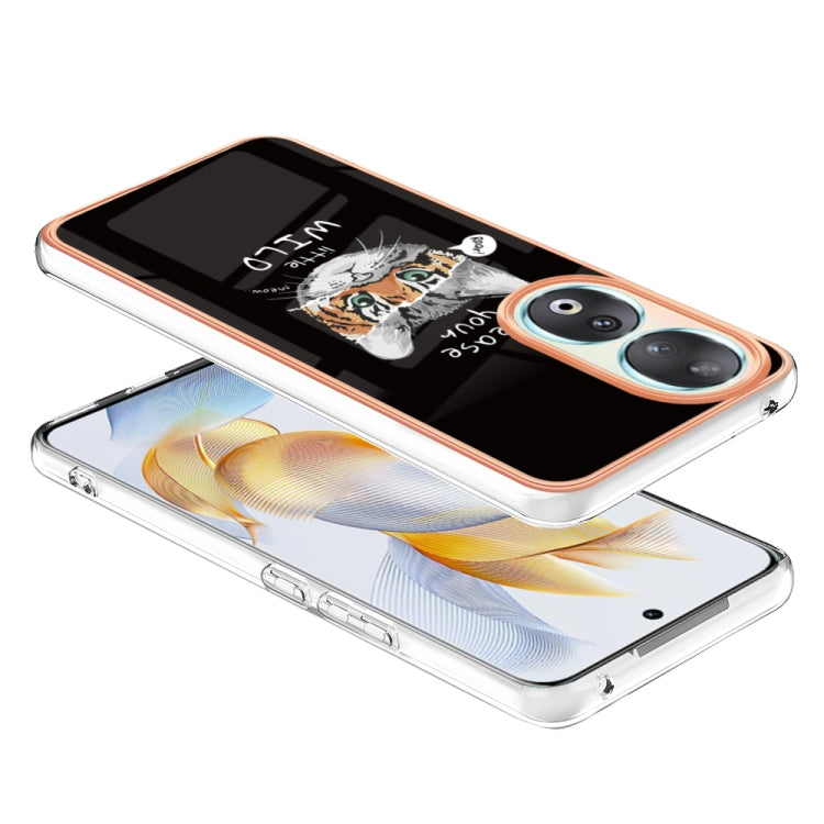 For Honor 90 5G Electroplating Marble Dual-side IMD Phone Case(Natural Growth) - Honor Cases by PMC TechLife | Online Shopping South Africa | PMC TechLife | Buy Now Pay Later Mobicred