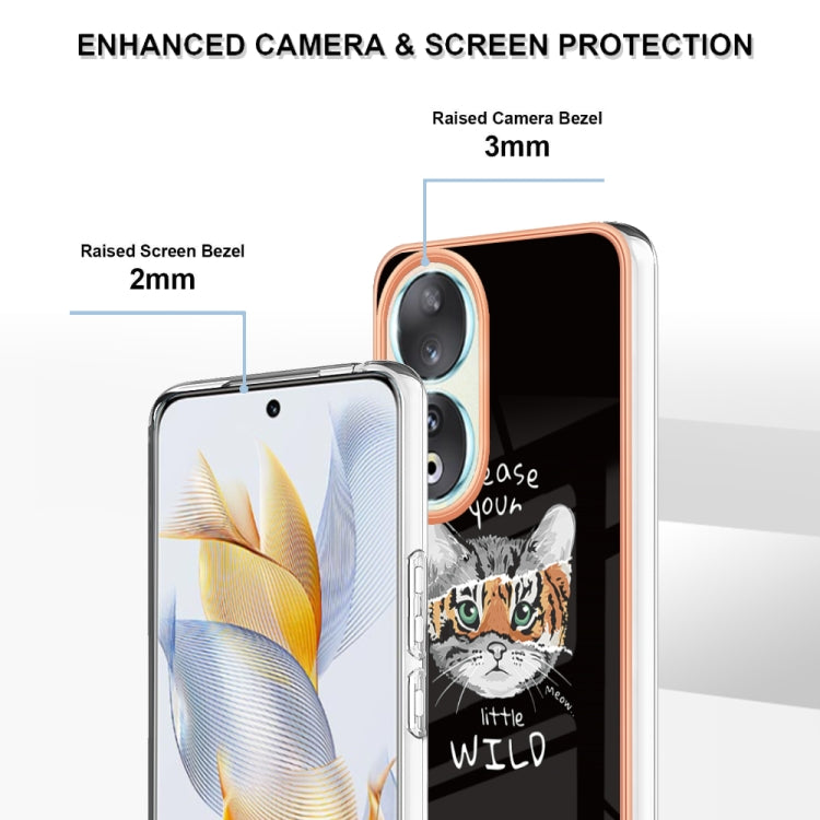 For Honor 90 5G Electroplating Marble Dual-side IMD Phone Case(Natural Growth) - Honor Cases by PMC TechLife | Online Shopping South Africa | PMC TechLife | Buy Now Pay Later Mobicred