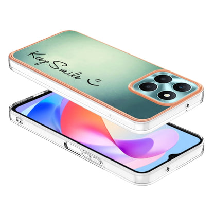 For Honor X6a Electroplating Marble Dual-side IMD Phone Case(Smile) - Honor Cases by PMC Jewellery | Online Shopping South Africa | PMC Jewellery | Buy Now Pay Later Mobicred