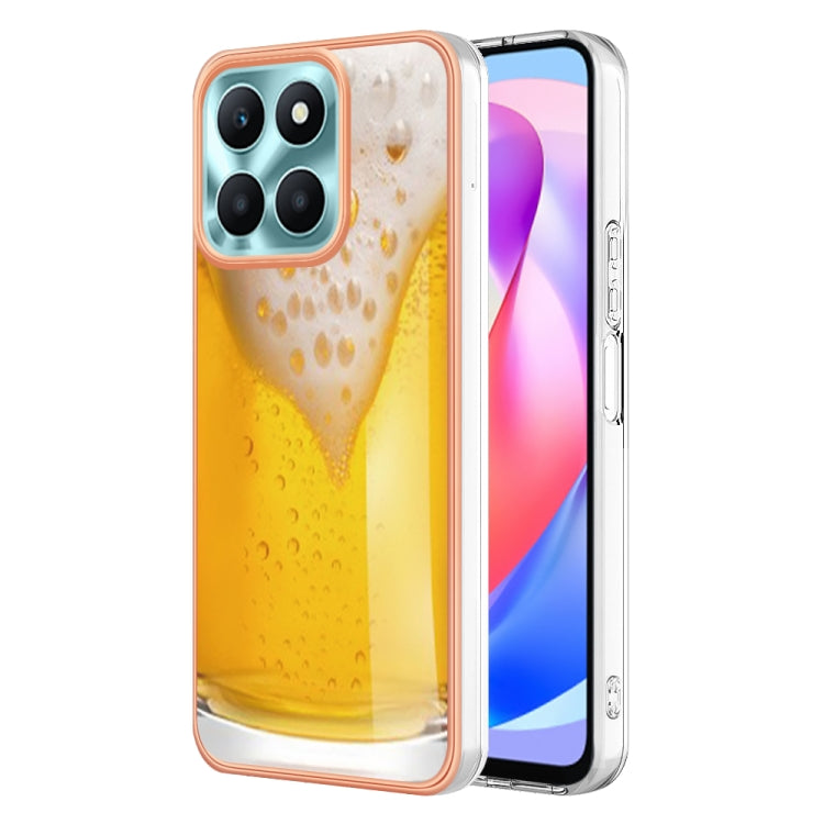For Honor X6a Electroplating Marble Dual-side IMD Phone Case(Draft Beer) - Honor Cases by PMC TechLife | Online Shopping South Africa | PMC TechLife | Buy Now Pay Later Mobicred