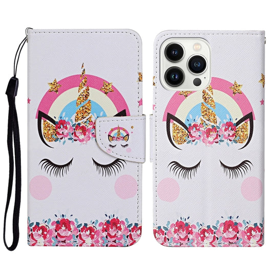 For iPhone 16 Pro 3D Colored Drawing Flip Leather Phone Case(Crown) - iPhone 16 Pro Cases by PMC Jewellery | Online Shopping South Africa | PMC Jewellery | Buy Now Pay Later Mobicred