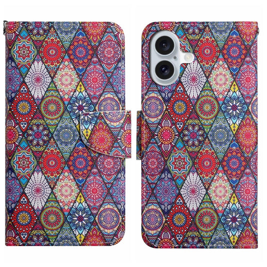 For iPhone 16 Plus 3D Colored Drawing Flip Leather Phone Case(Kaleidoscope) - iPhone 16 Plus Cases by PMC Jewellery | Online Shopping South Africa | PMC Jewellery | Buy Now Pay Later Mobicred