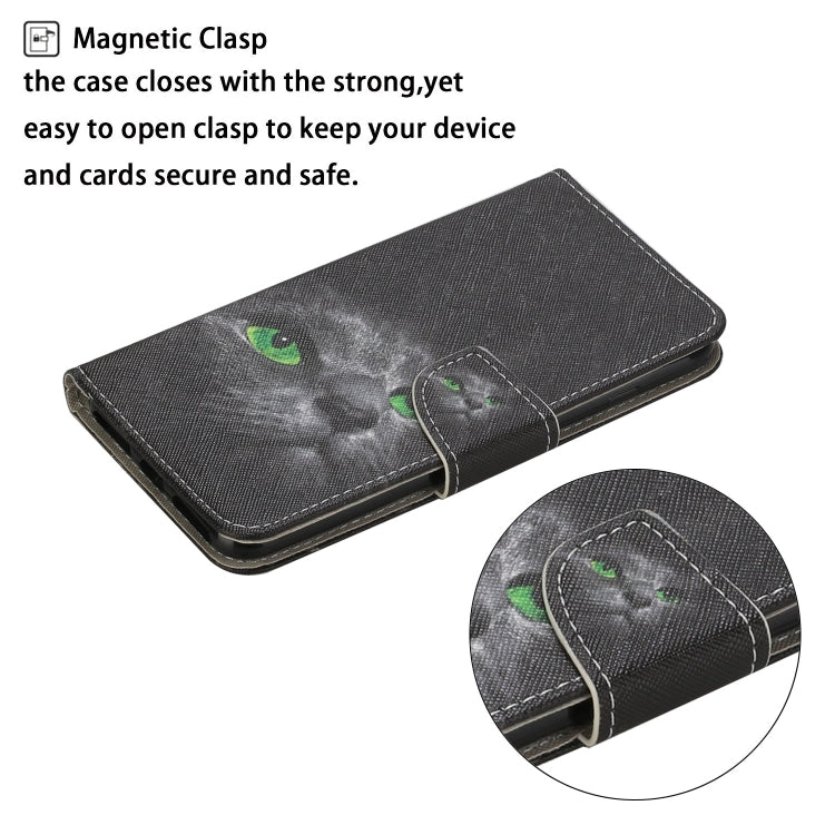 For iPhone 16 3D Colored Drawing Flip Leather Phone Case(Black Cat) - iPhone 16 Cases by PMC TechLife | Online Shopping South Africa | PMC TechLife | Buy Now Pay Later Mobicred
