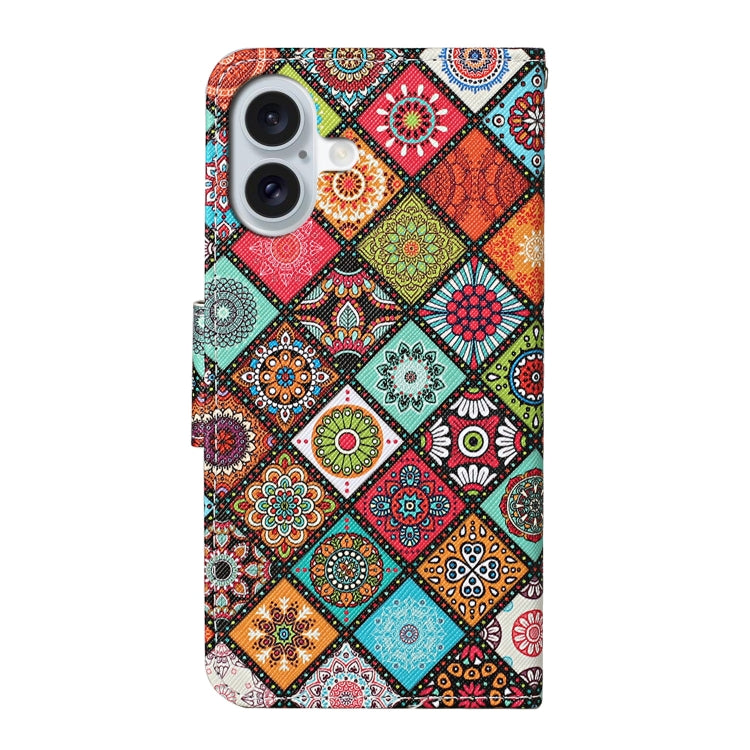 For iPhone 16 3D Colored Drawing Flip Leather Phone Case(Ethnic Totem) - iPhone 16 Cases by PMC TechLife | Online Shopping South Africa | PMC TechLife | Buy Now Pay Later Mobicred