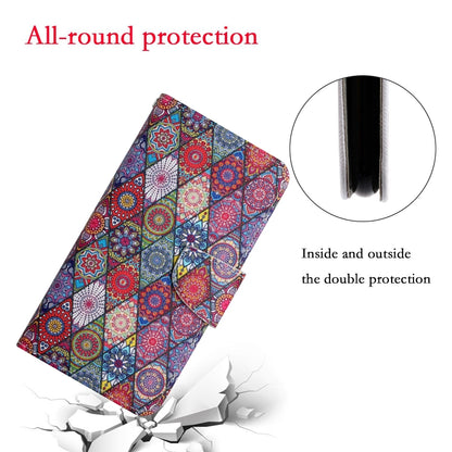 For iPhone 16 3D Colored Drawing Flip Leather Phone Case(Kaleidoscope) - iPhone 16 Cases by PMC Jewellery | Online Shopping South Africa | PMC Jewellery | Buy Now Pay Later Mobicred