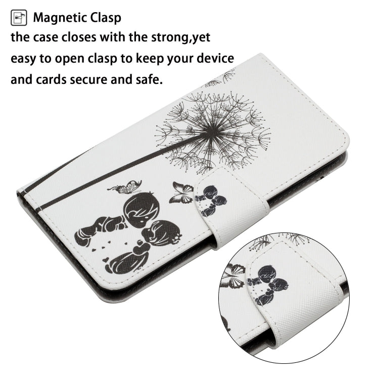 For iPhone 16 3D Colored Drawing Flip Leather Phone Case(Dandelions) - iPhone 16 Cases by PMC TechLife | Online Shopping South Africa | PMC TechLife | Buy Now Pay Later Mobicred