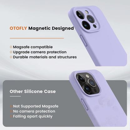 For iPhone 14 Pro LK MagSafe Magnetic Silicone Phone Case(Purple) - iPhone 14 Pro Cases by PMC Jewellery | Online Shopping South Africa | PMC Jewellery