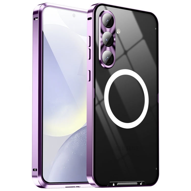 For Samsung Galaxy S24 FE 5G MagSafe Magnetic Frosted Metal Phone Case(Purple) - Galaxy S24 FE 5G Cases by PMC Jewellery | Online Shopping South Africa | PMC Jewellery | Buy Now Pay Later Mobicred