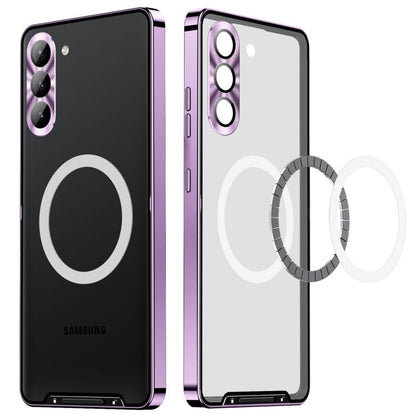 For Samsung Galaxy S25+ 5G MagSafe Magnetic Frosted Metal Phone Case(Purple) - Galaxy S25+ 5G Cases by PMC Jewellery | Online Shopping South Africa | PMC Jewellery | Buy Now Pay Later Mobicred