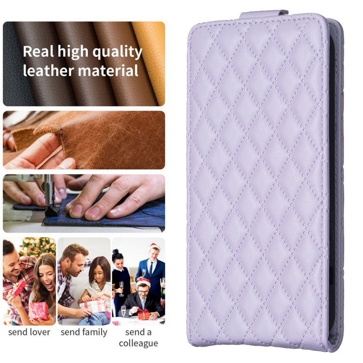 For Redmi Note 12 Pro+ Global Diamond Lattice Vertical Flip Leather Phone Case(Purple) - Xiaomi Cases by PMC Jewellery | Online Shopping South Africa | PMC Jewellery | Buy Now Pay Later Mobicred