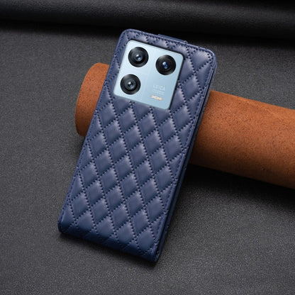 For Xiaomi 13 Pro Diamond Lattice Vertical Flip Leather Phone Case(Blue) - 13 Pro Cases by PMC Jewellery | Online Shopping South Africa | PMC Jewellery | Buy Now Pay Later Mobicred