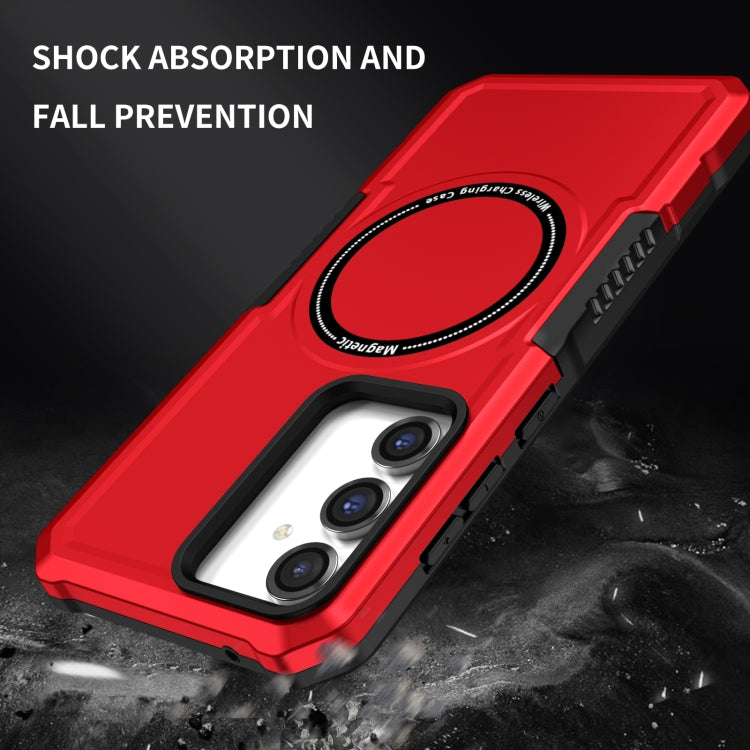 For Samsung Galaxy S23 FE MagSafe Shockproof Armor Phone Case(Red) - Galaxy S23 5G Cases by PMC Jewellery | Online Shopping South Africa | PMC Jewellery