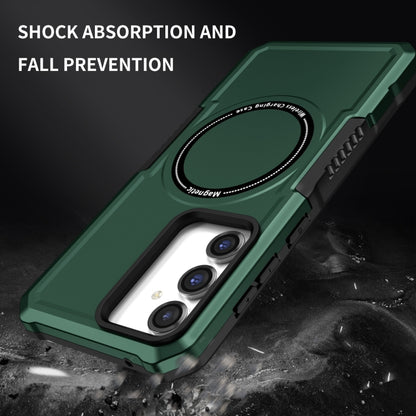 For Samsung Galaxy S23 FE MagSafe Shockproof Armor Phone Case(Dark Green) - Galaxy S23 5G Cases by PMC Jewellery | Online Shopping South Africa | PMC Jewellery