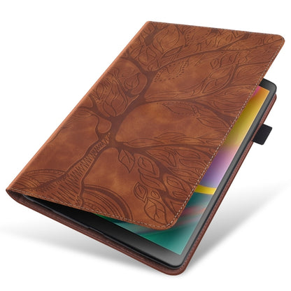 For Samsung Galaxy Tab S9+ / S9 FE+ Life Tree Series Horizontal Flip Leather Tablet Case(Brown) - Galaxy Tab S9+ Cases by PMC Jewellery | Online Shopping South Africa | PMC Jewellery | Buy Now Pay Later Mobicred