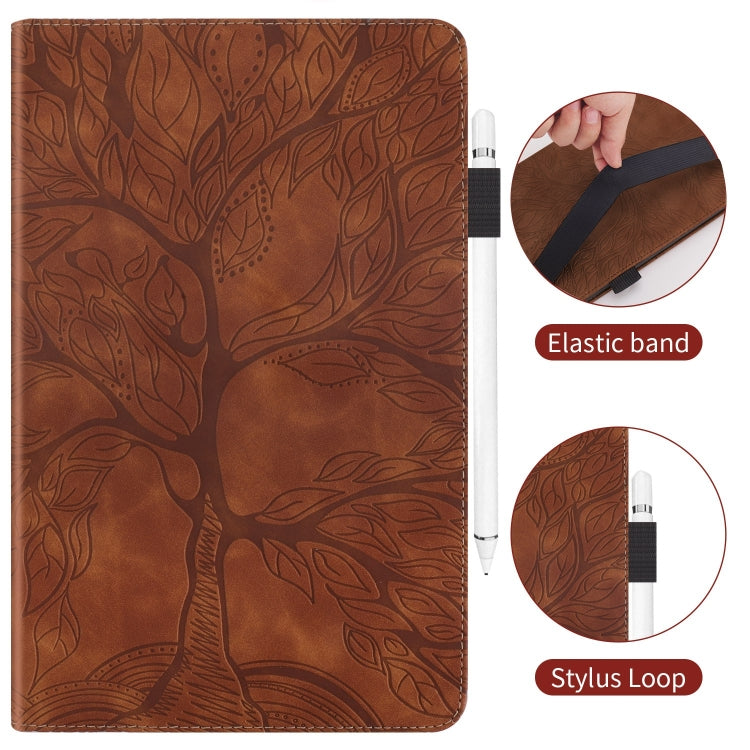 For Samsung Galaxy Tab S9+ Life Tree Series Horizontal Flip Leather Tablet Case(Brown) - Galaxy Tab S9+ Cases by PMC Jewellery | Online Shopping South Africa | PMC Jewellery | Buy Now Pay Later Mobicred