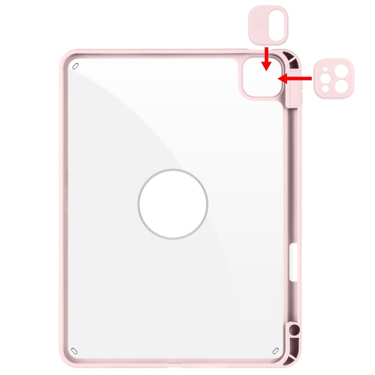 For iPad Pro 11 2024 Acrylic 360 Rotation Detachable Leather Tablet Case(Sand Pink) - iPad Pro 11 2024 Cases by PMC Jewellery | Online Shopping South Africa | PMC Jewellery | Buy Now Pay Later Mobicred