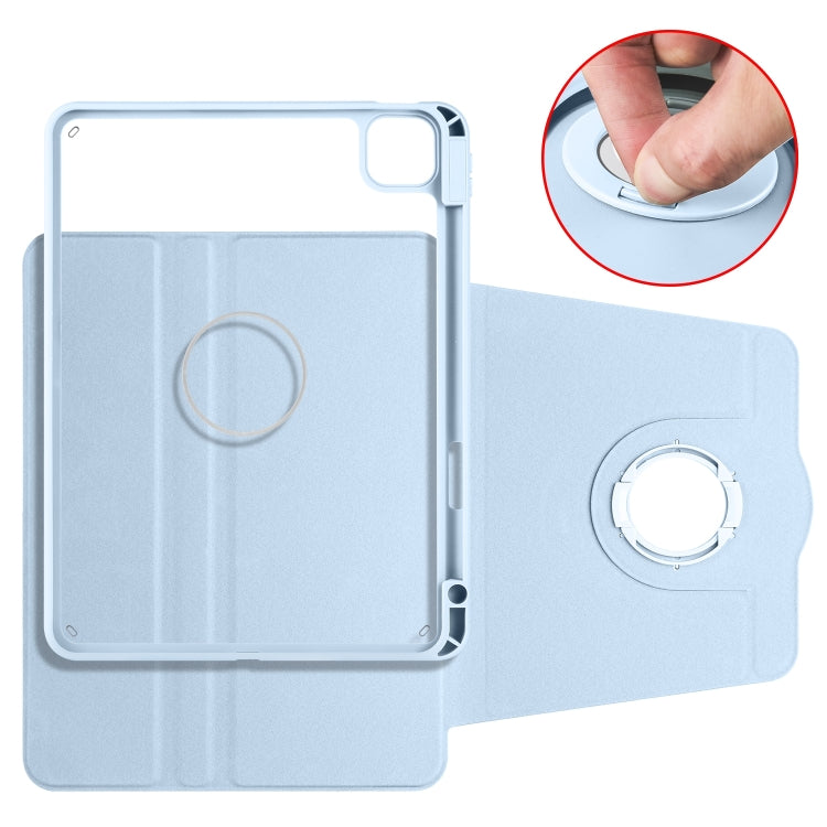 For iPad Pro 13 2024 Acrylic 360 Rotation Detachable Leather Tablet Case(Ice Blue) - iPad Pro 13 2024 Cases by PMC TechLife | Online Shopping South Africa | PMC TechLife | Buy Now Pay Later Mobicred