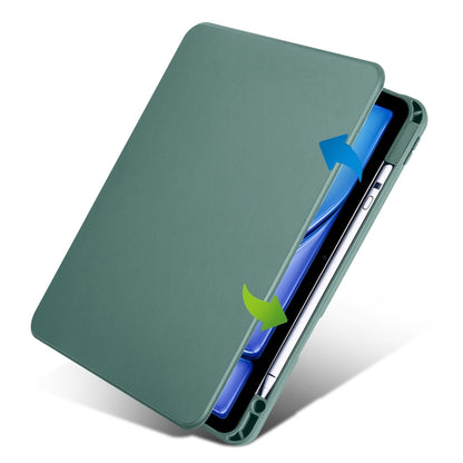 For iPad Air 11 2024 Acrylic 360 Rotation Detachable Leather Tablet Case(Deep Green) - iPad Air 11 2024 Cases by PMC Jewellery | Online Shopping South Africa | PMC Jewellery | Buy Now Pay Later Mobicred