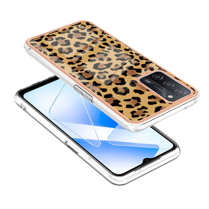 For OPPO A55 5G / A53s 5G / A54 4G Electroplating Marble Dual-side IMD Phone Case(Leopard Print) - OPPO Cases by PMC Jewellery | Online Shopping South Africa | PMC Jewellery | Buy Now Pay Later Mobicred